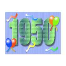 1950 Birthday Postcard postcards