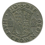 1950 British Half Crown sticker