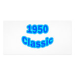 1950 Classic Blue Personalized Photo Card