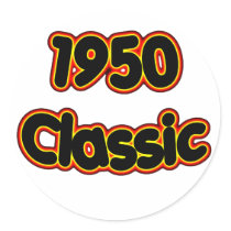 1950 Classic Round Stickers