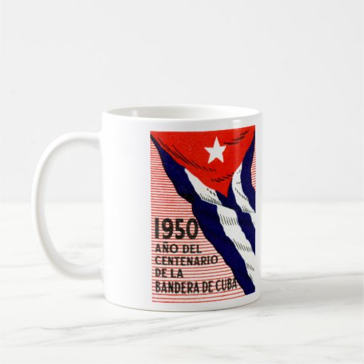 1950 Cuban Flag Poster Coffee Mugs