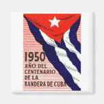 1950 Cuban Flag Poster Fridge Magnet