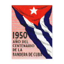 1950 Cuban Flag Poster Post Cards