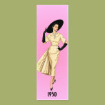 1950 Fashion Bookmark Business Cards