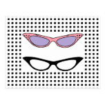 1950 Fashion Cats'-Eye Glasses Card - Customize Post Card