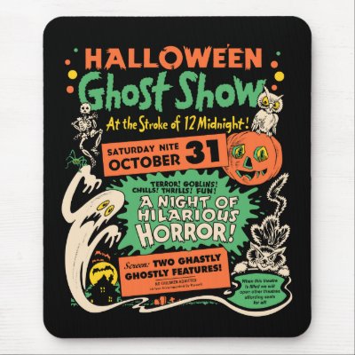 1950 Halloween Ghost Show Mouse Mats by Zapple824