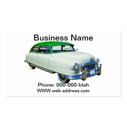 1950 Nash Ambassador Antique Car Business Cards (front side)