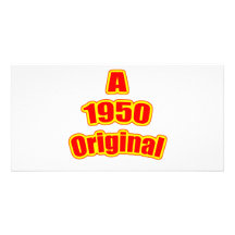 1950 Original Red Customized Photo Card