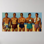 1950s Beach Dudes posters