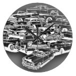 1950's Classic Cars Clock