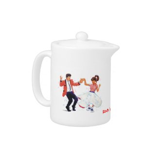1950's dancing classic rock and roll teapot