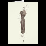 1950's Fashion - Greeting or Note Card cards