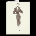 1950's Fashion - Greeting or Note Card cards