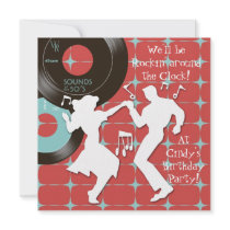 1950's Theme Birthday Party Invitations