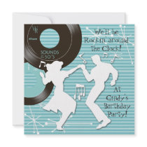 1950's Theme Birthday Party Invitations