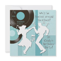 1950's Theme Birthday Party Invitations