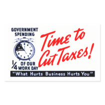 1950s Time to Cut Taxes Sticker