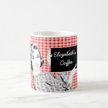 1950s Woman with a Sign V2 Mug