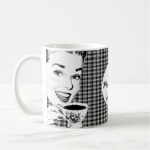 1950s Woman with a Teacup V3 Coffee Mug