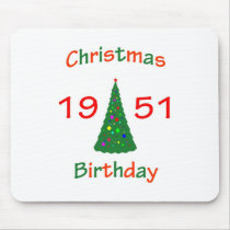 1951 Christmas Birthday Mouse Pads
