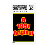 1951 Original Red Blk Postage Stamp