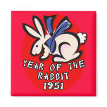 1951 Year of the Rabbit Apparel and Gifts Refrigerator Magnets
