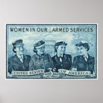 1952 Women in US Armed Services Stamp Posters