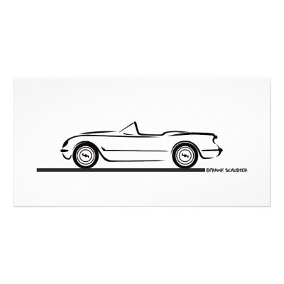 1953 1954 1955 Corvette Photo Card Template by frengi