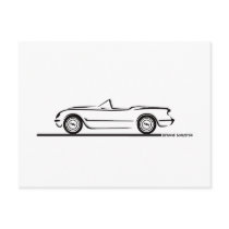 1953 1954 1955 Corvette postcards by frengi 1953 1954 1955 Corvette postcards