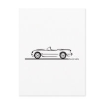 1953 1954 1955 Corvette Post Card