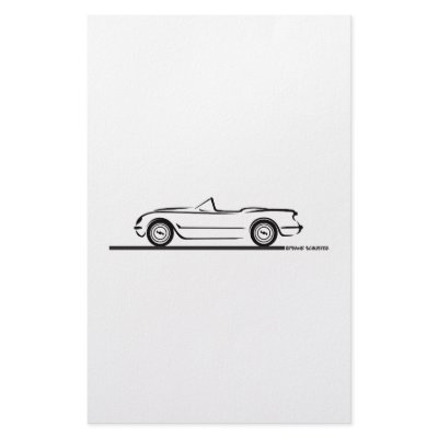 1953 1954 1955 Corvette Custom Stationery by frengi