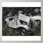 1953 MG Antique car Print