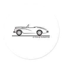1953 Sunbeam Alpine Round Sticker