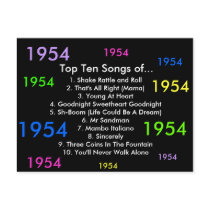 1954 Songs postcards
