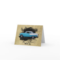 1955 Chevy Bel Air- Classic Cars- Thank You Note C Card