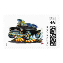 1955 Chevy Belair Black Car Postage Stamp
