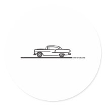 1955 Chevy Coupe Round Sticker