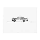 1955 Chevy Four Door Postcards