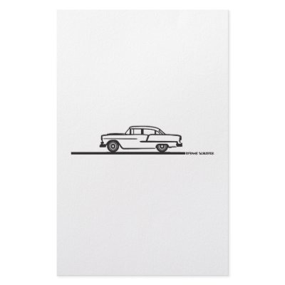 1955 Chevy Four Door Stationery by frengi