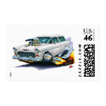 1955 Chevy Nomad White Car Stamps