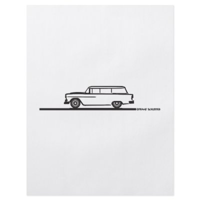 1955 Chevy Station Wagon Flyer Design by frengi