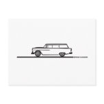 1955 Chevy Station Wagon Postcard
