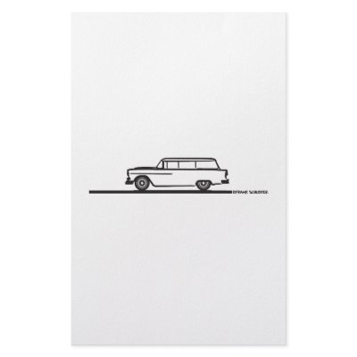 1955 Chevy Station Wagon Customized Stationery by frengi