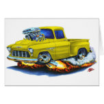 1955 Chevy Stepside Pickup Yellow Truck Cards