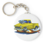 1955 Chevy Stepside Pickup Yellow Truck Keychain