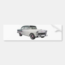 1955 chevy with pink trim bumper sticker