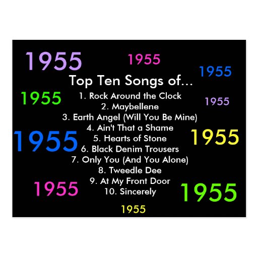 1955 Songs Postcard Zazzle