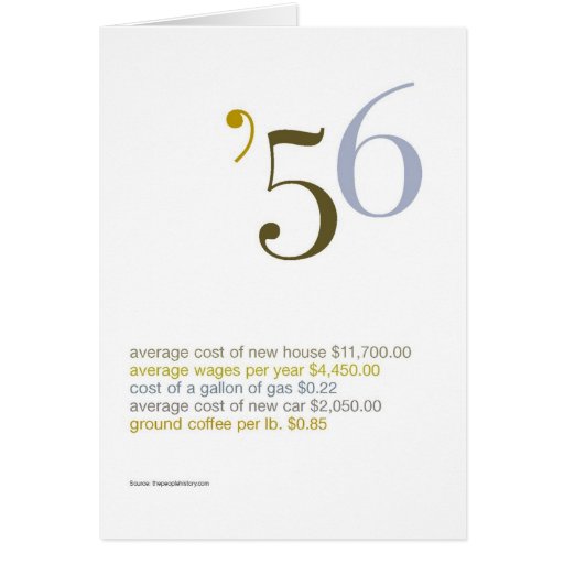 1956 Birthday Fun Facts Greeting Card Zazzle