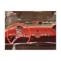 1956 Chevrolet Corvette Steering Wheel and Dash postcards