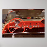1956 Chevrolet Corvette Steering Wheel and Dash Poster